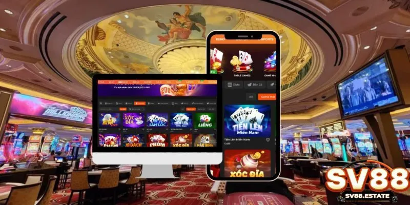 Giao diện hiện đại khi tải SV88 về máy